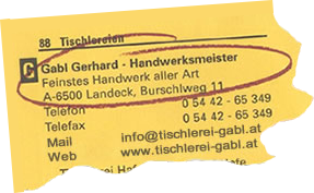 Tischlerei Gabl Landeck